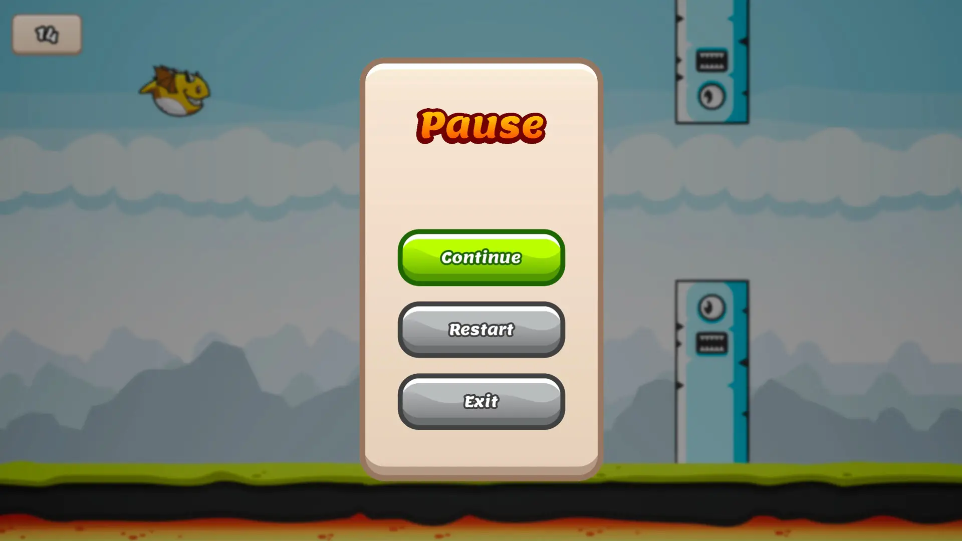 Pause of the game Whooshy Dragon